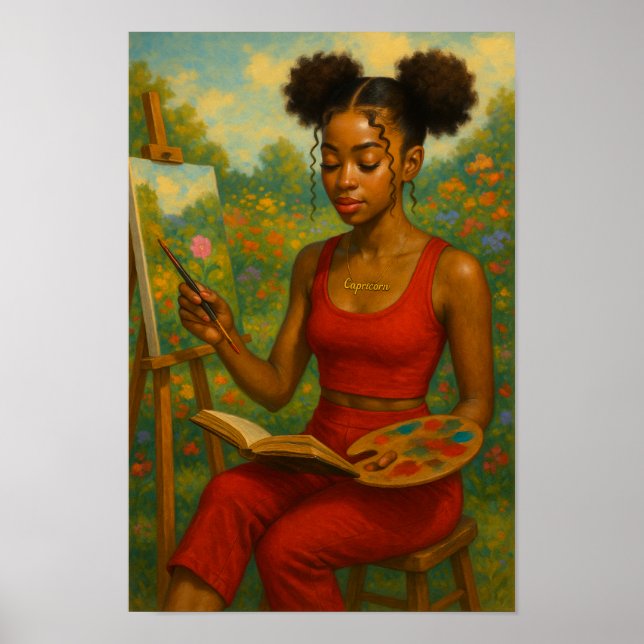 Affiche Capricorne La Femme Multitasker Talentueuse (Devant)