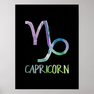 Affiche Capricorne Symbole Zodiaque Astrologie Chèvre de m