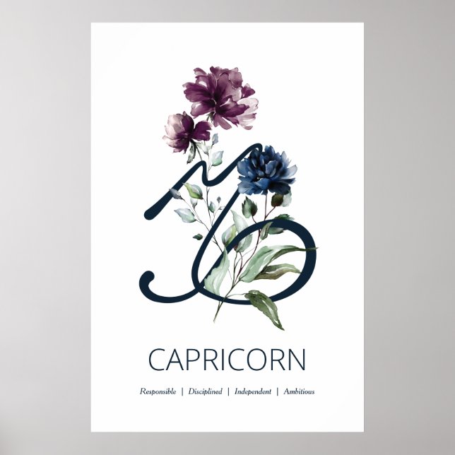 Affiche Capricorne Zodiac Star Sign Art (Devant)