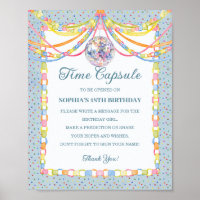 Capsule de fête d'anniversaire Blue Cue the Confet