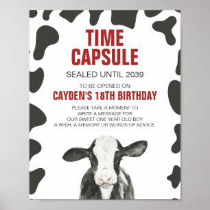 Affiche Capsule de l'heure du 1er anniversaire de la vache