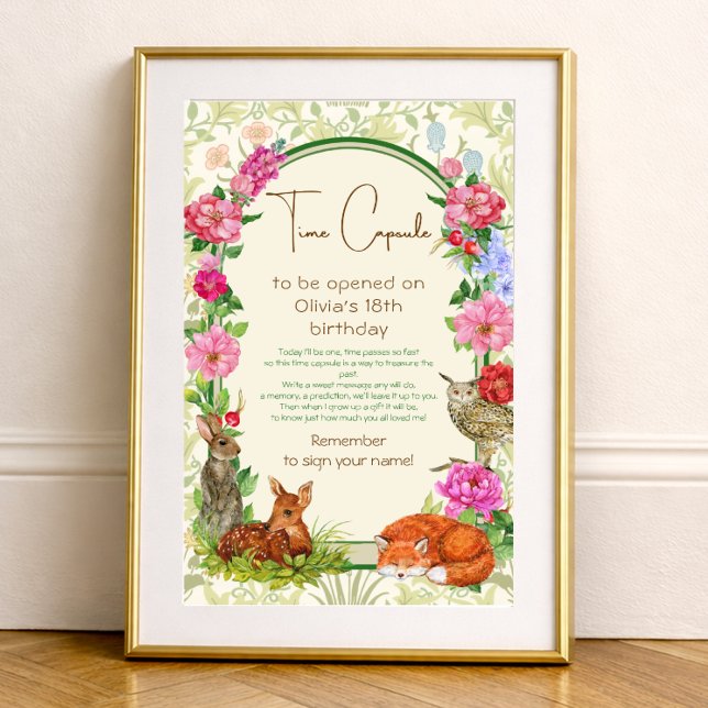 Affiche Capsule florale de temps sauvage de la forêt (Créateur téléchargé)