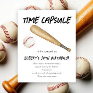 Affiche Capsule temporel de baseball 1er anniversaire