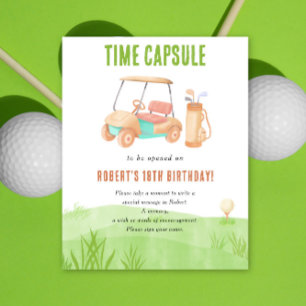 Affiche Capsule temporel de golf 1er anniversaire 