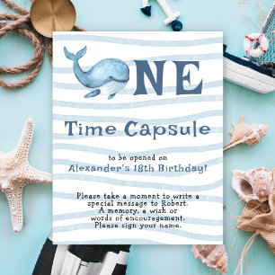 Affiche Capsule temporel de la baleine 1er anniversaire