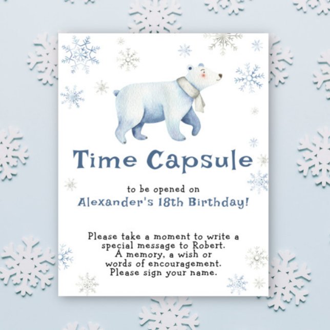 Affiche Capsule temporel de l'ours polaire d'hiver 1er ann (Créateur téléchargé)