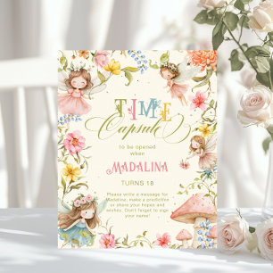 Affiche Capsule Temporel Fée Anniversaire Fleur Sauvage Lu