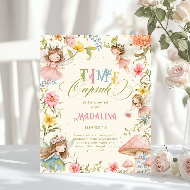Affiche Capsule Temporel Fée Anniversaire Fleur Sauvage Lu (Créateur téléchargé)