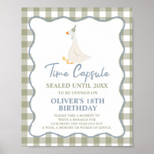 Affiche Capsule Temporelle 1er Anniversaire Silly Goose Bl