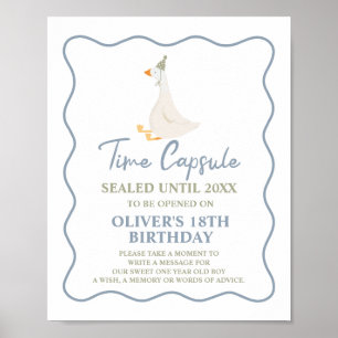 Affiche Capsule Temporelle 1er Anniversaire Silly Goose Bl