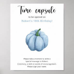 Affiche Capsule temporelle Blue Pumpkin 1er anniversaire