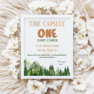Affiche Capsule Temporelle Bois de Campagne Rustique Premi