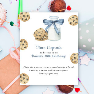 Affiche Capsule temporelle cookie et lait 1er anniversaire