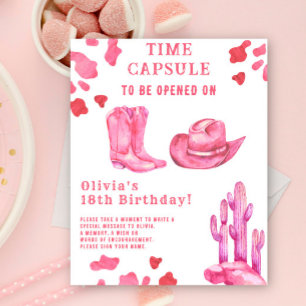 Affiche Capsule temporelle de cowgirl occidentale 1er anni