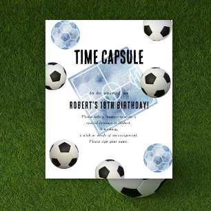 Affiche Capsule temporelle de football 1er anniversaire