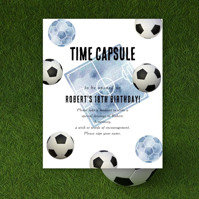 Affiche Capsule temporelle de football 1er anniversaire  (Créateur téléchargé)