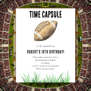 Affiche Capsule temporelle de football 1er anniversaire