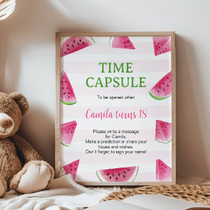 Affiche Capsule Temporelle de Naissance Une Pastèque