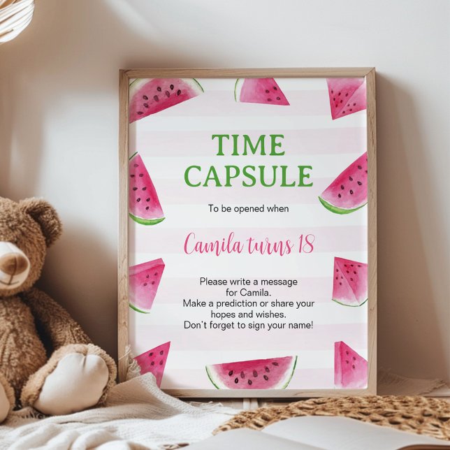 Affiche Capsule Temporelle de Naissance Une Pastèque (Créateur téléchargé)