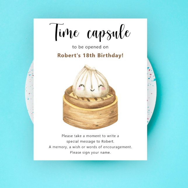 Affiche Capsule temporelle de raviolis chinois pour le 1er (Créateur téléchargé)