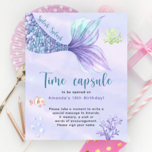Affiche Capsule temporelle de sirène sous la mer 1er anniv
