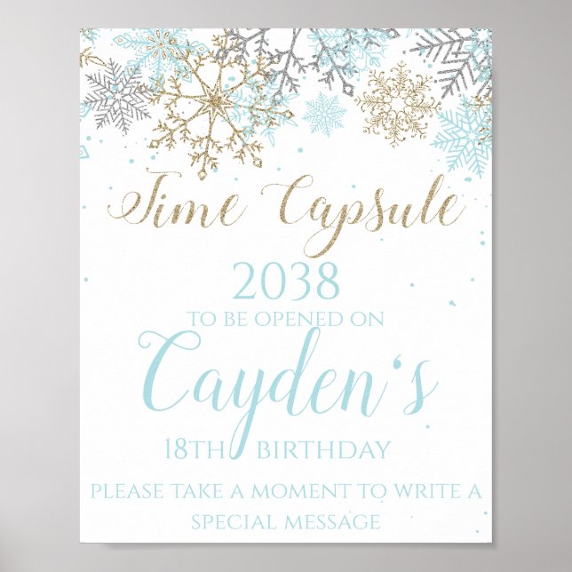 Affiche Capsule Temporelle de Winter ONEderland Signe Bleu (Devant)