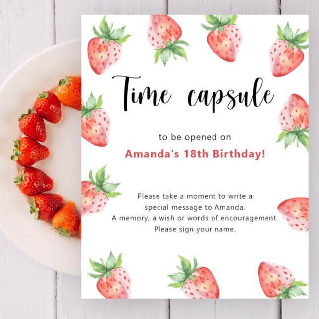 Affiche Capsule Temporelle des Fraises 1er anniversaire (Créateur téléchargé)