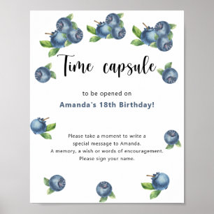 Affiche Capsule temporelle des myrtilles 1er anniversaire