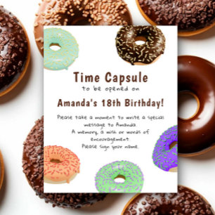 Affiche Capsule temporelle Donuts 1er anniversaire