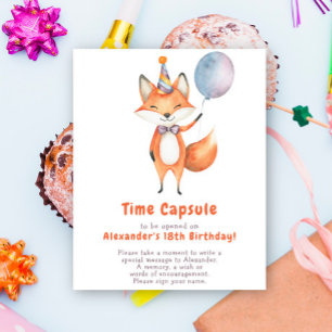 Affiche Capsule Temporelle d'un Petit Renard 1er anniversa
