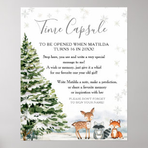 Affiche Capsule Temporelle Evergreen Animal Winter Onederl