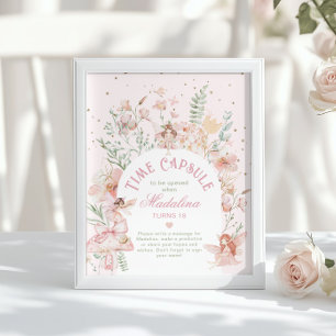Affiche Capsule Temporelle Fée Arche Rose Fantaisiste Anni