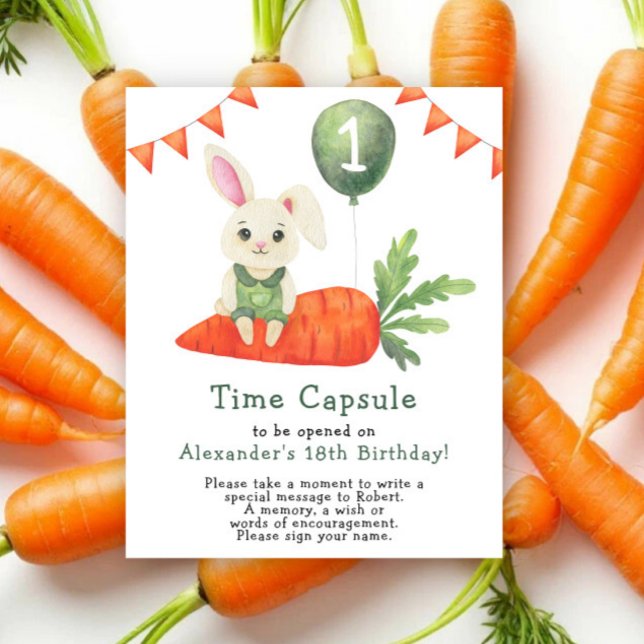 Affiche Capsule temporelle lapin 1er anniversaire (Créateur téléchargé)