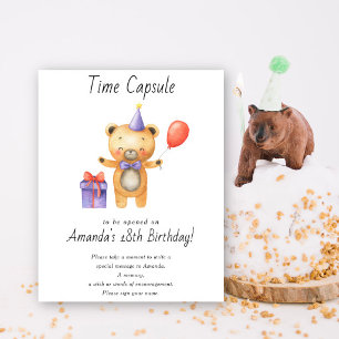 Affiche Capsule temporelle ours 1er anniversaire genre neu