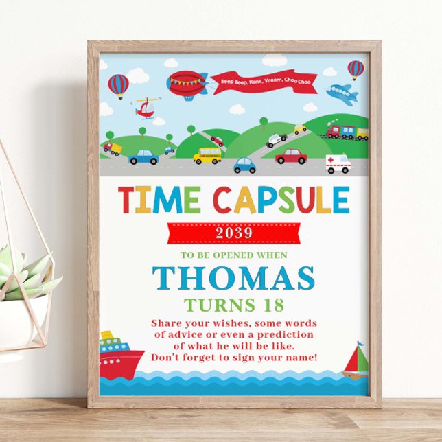 Affiche Capsule Temporelle pour l'Activité d'Anniversaire  (Créateur téléchargé)