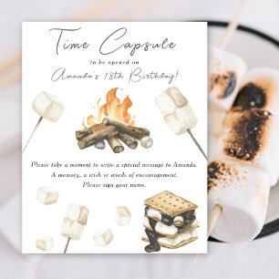 Affiche Capsule temporelle S'more pour le 1er anniversaire