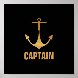 Affiche Captain, Gold Anchor