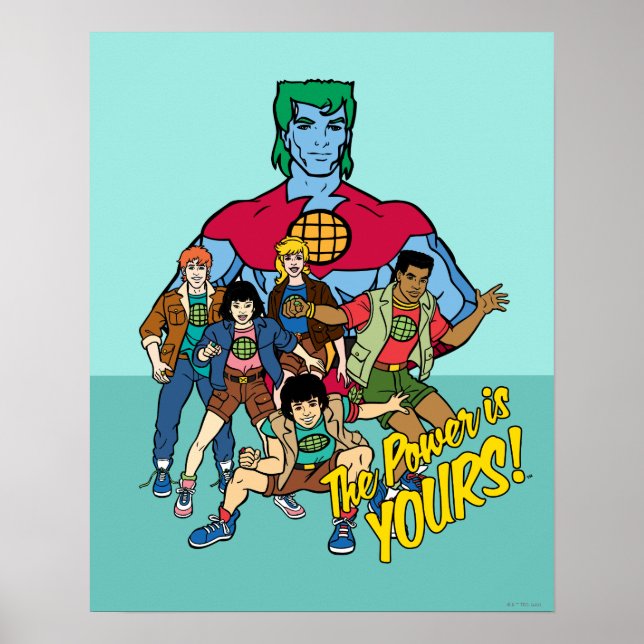 Affiche Captain Planet Group Graphic - La Puissance Est À  (Devant)