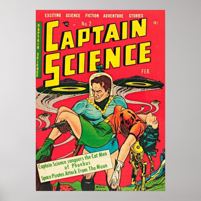 Affiche Captain Science comic book cover (Devant)