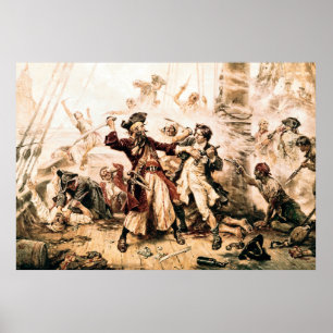 Affiche Capture, Barbe noire pirate, Revenge de la reine A