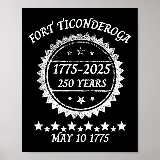 Affiche Capture Fort Ticondéroga 250 ans Anniversaire Rev (Devant)