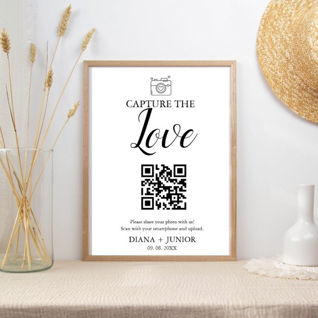 Affiche Capture moderne Le code QR Love Mariage Signal (Créateur téléchargé)