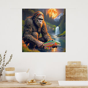 Affiche Capture Sasquatch Truite arc-en-ciel