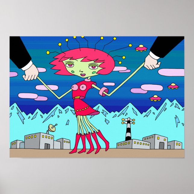 Affiche Capturé un alien inconnu. (Devant)