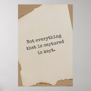 Affiche Capturé vs Conservé : Art de citation de machine à