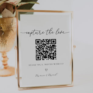 Affiche Capturez l'album photo Love Mariage QR Code