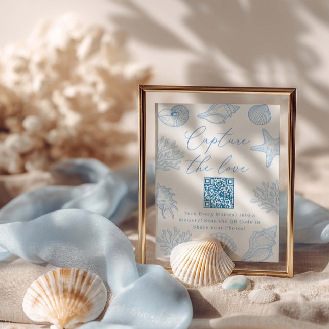 Affiche Capturez l'amour Mariage Coquillages (Créateur téléchargé)