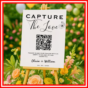 Affiche Capturez L'Amour Partagez L'Amour Moderne QR Code