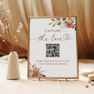Affiche Capturez le code QR Love Boho Fête des mariées