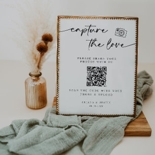 Affiche Capturez Le Mariage Love Sign Avec Le Code QR